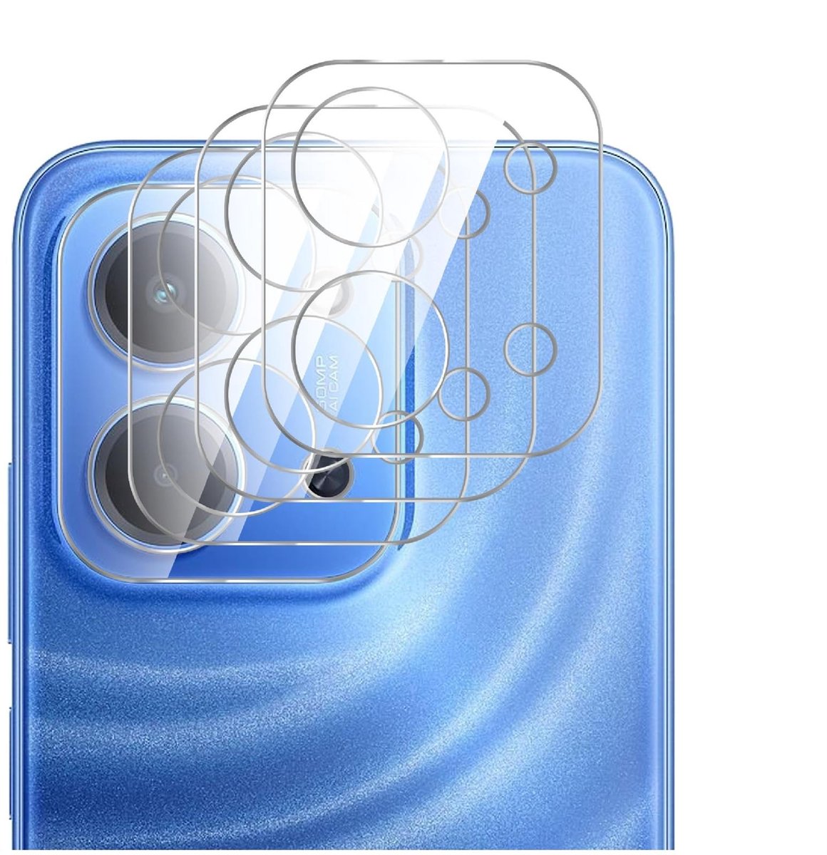 Dailygoods - 3D Glasbeschermfolie voor Camera Compatibel met Smartphones