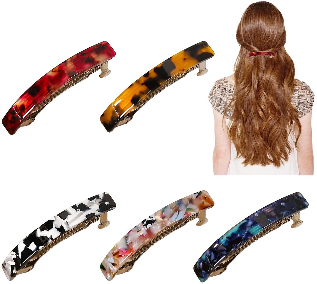 Dailygoods - 5 Stuks Franse Design Haarspelden voor Vrouwen