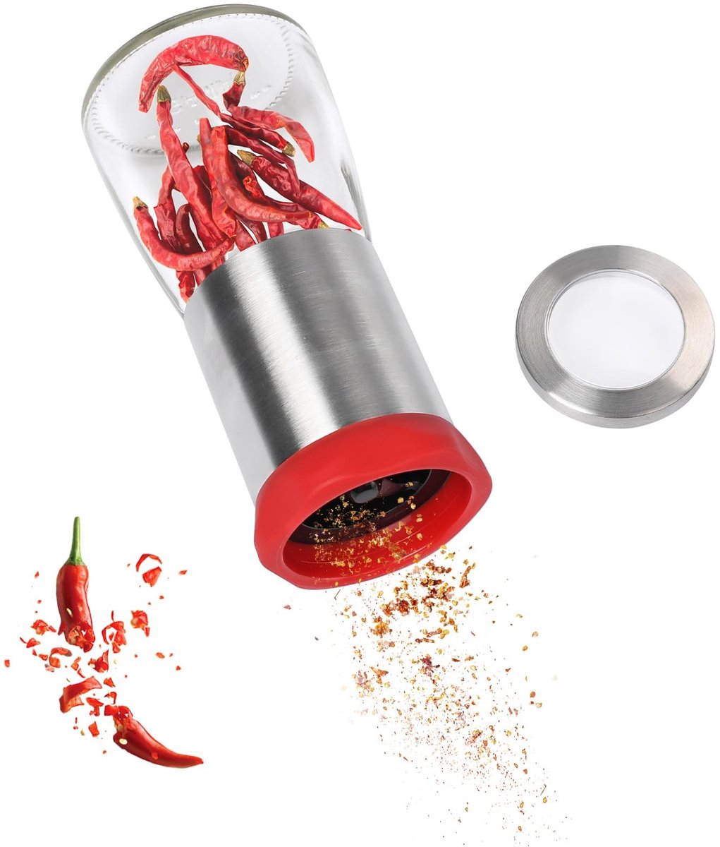 Dailygoods - Handmatige Chilisnijder van Roestvrij Staal en Glas