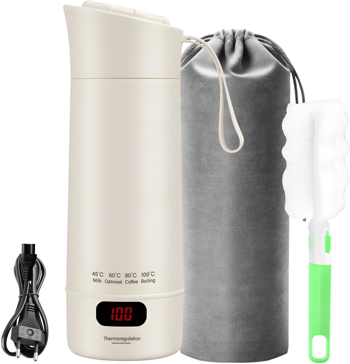 Dailygoods - Draagbare Reiswaterkoker met Temperatuurinstelling
