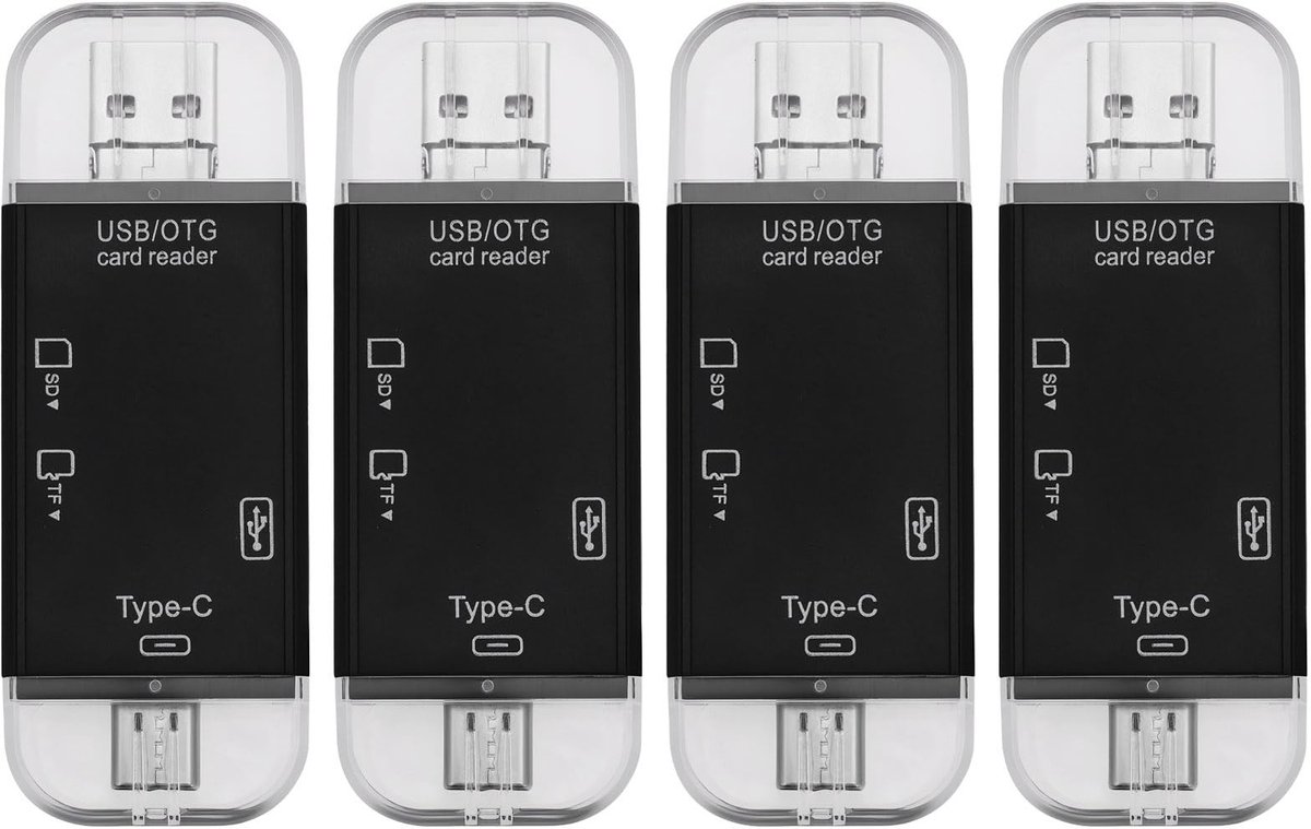 Dailygoods - 6 in 1 USB Type-C SD Micro SD OTG Kaartlezer voor Computer