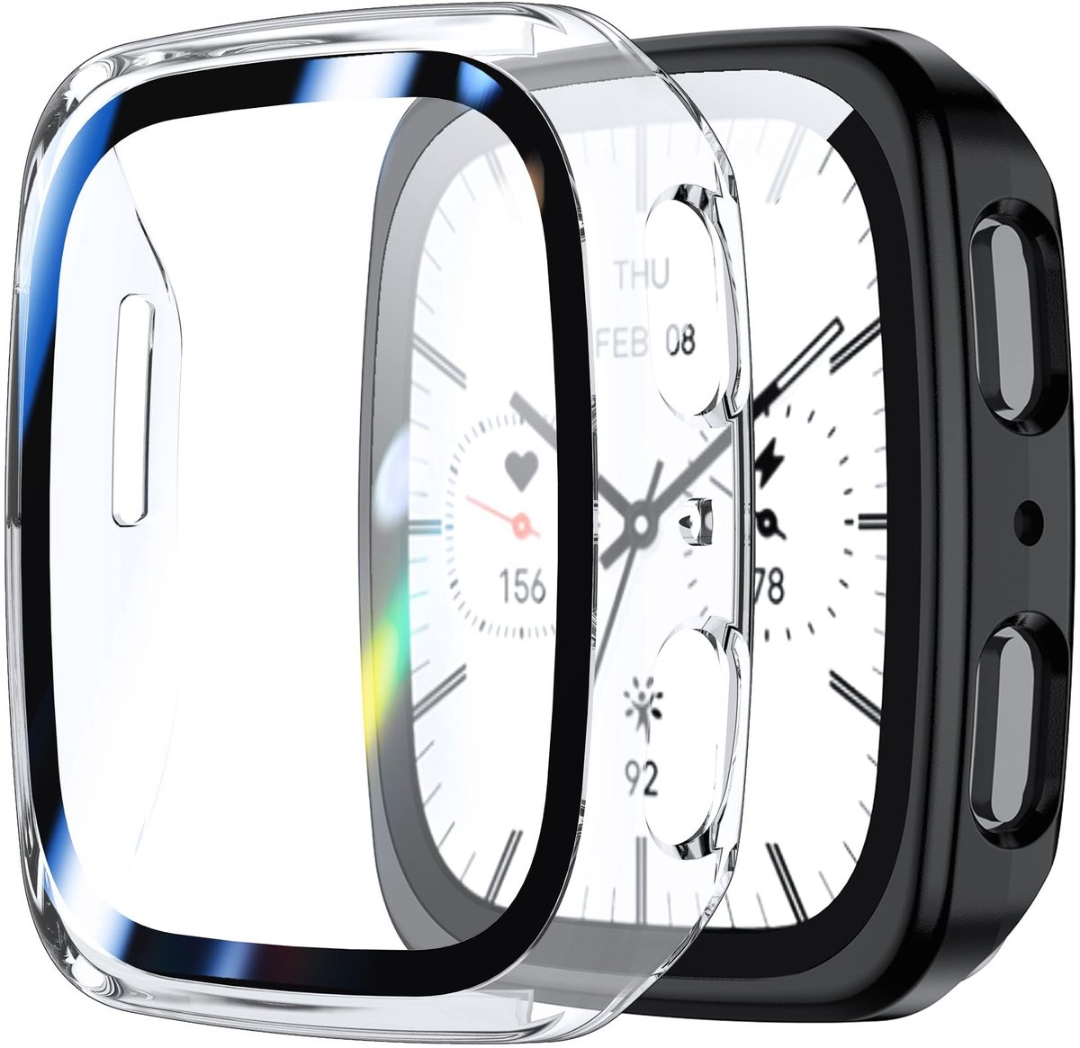 Dailygoods - Beschermhoes voor Amazfit Active 2 met Krasbestendige Folie