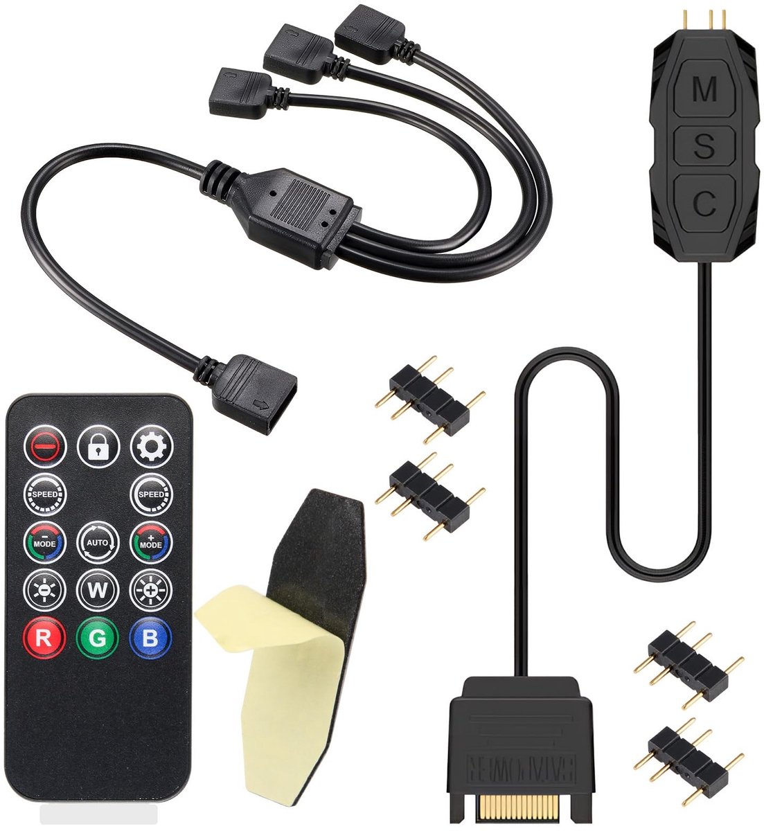 Dailygoods - ARGB Controller met Afstandsbediening voor RGB-verlichting