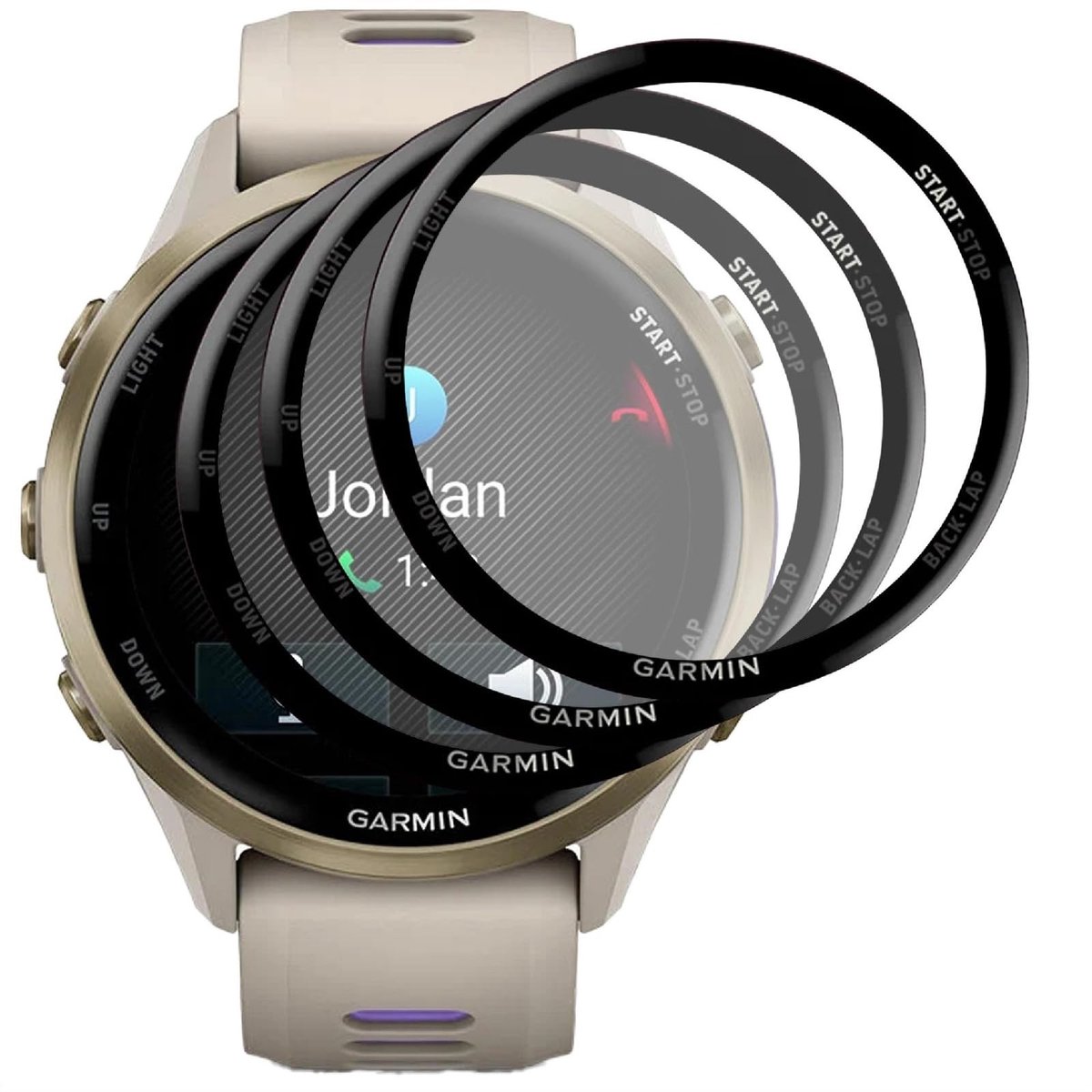 Dailygoods - 3-pack Schermbeschermer voor Garmin Forerunner 970