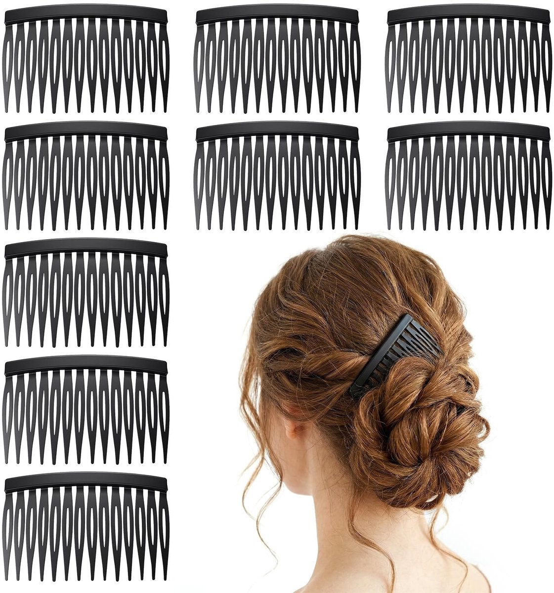 Dailygoods - Set van 10 Franse Haarkammen voor Dames