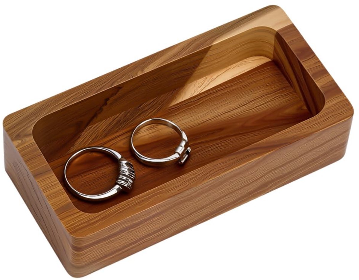 Dailygoods - Rechthoekig Dienblad van Acaciahout voor Serveren en Decoratie