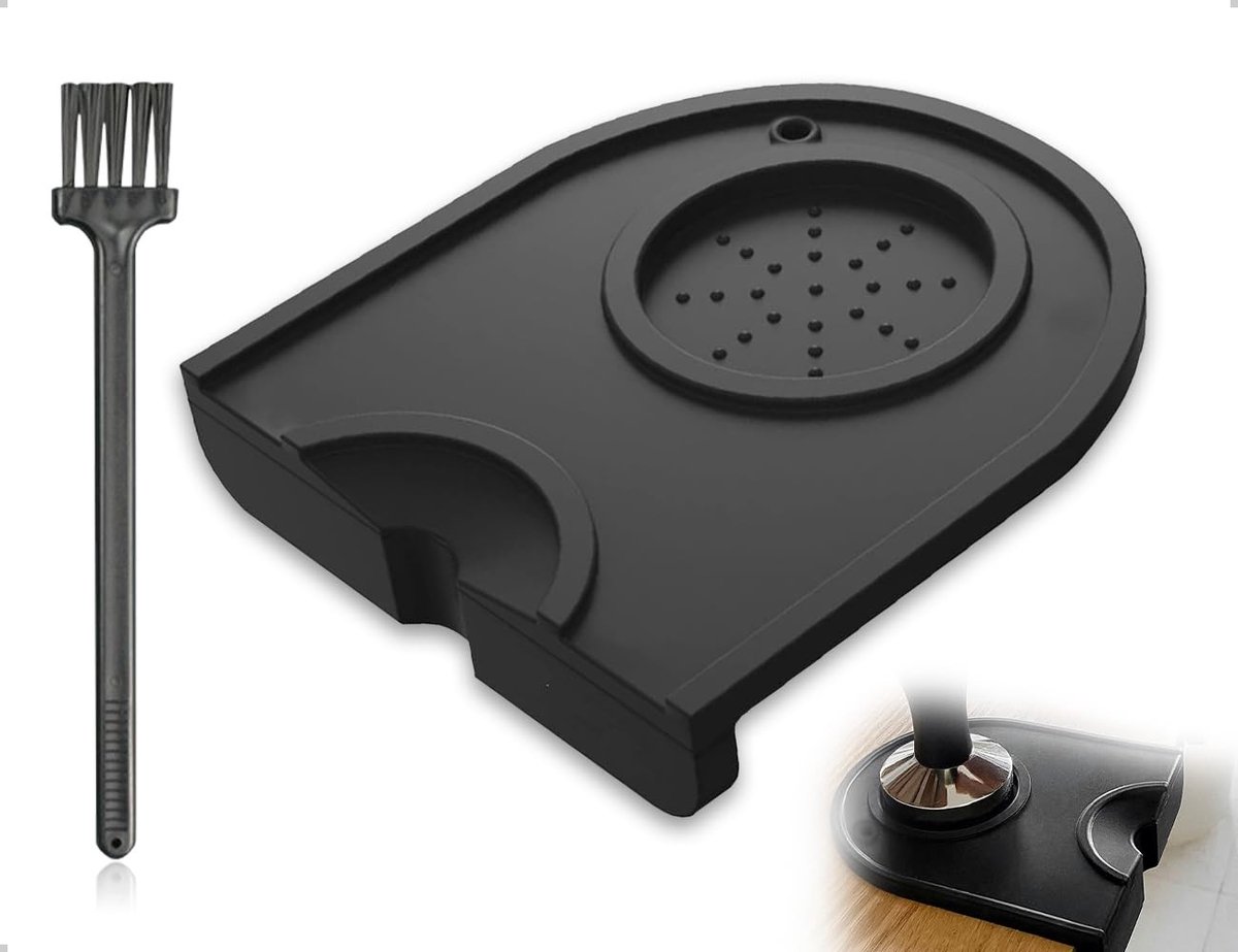 Dailygoods - Siliconen Koffievulmat met Reinigingsborstel