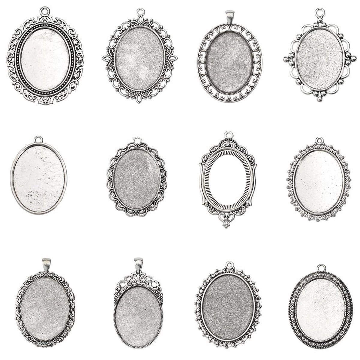 Dailygoods - Innovra - Dailygoods - Zilveren Bezel Trays voor Sieraden Maken DIY