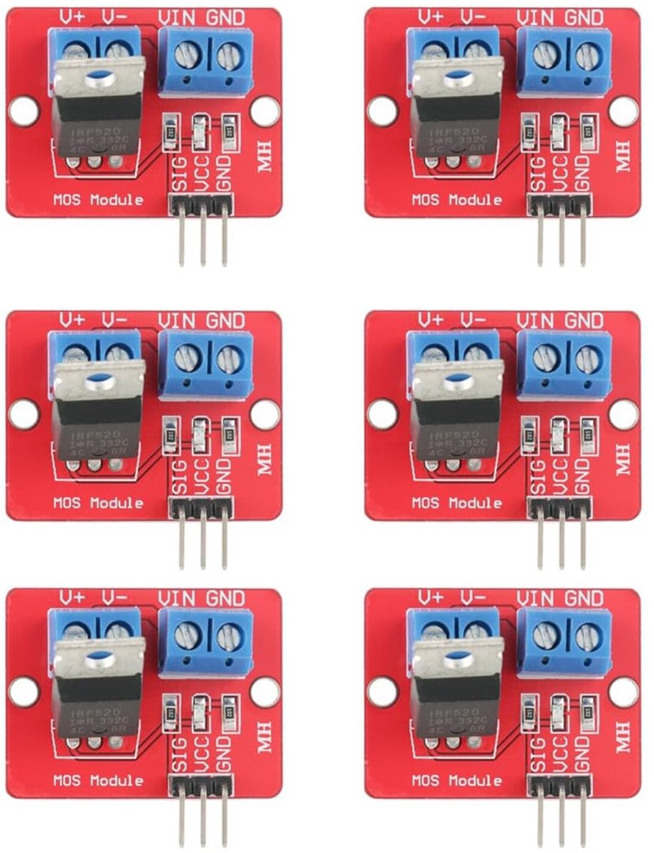 Dailygoods - Set van 6 MOSFET Stuurmodules voor PWM Aansturing