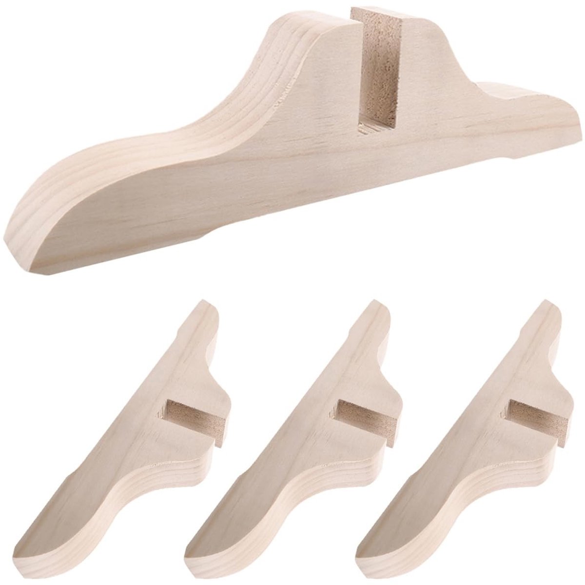Dailygoods - Houten Opvouwbare Steunpoten voor Ruimteverdeling, 4 Stuks