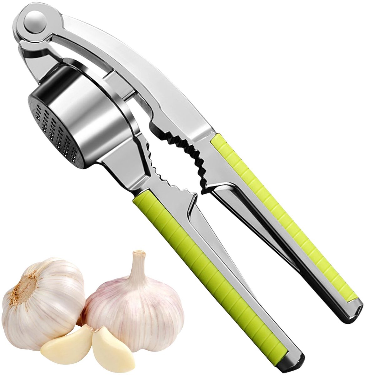 Dailygoods - Roestvrijstalen Knoflookpers en Walnootopeningsmachine 2-in-1