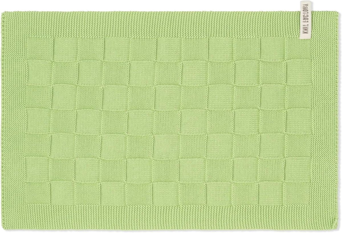 Knit Placemat - Dining Mat - Tafel Dekken - Fijn Gebreid - 50x30cm - Spring Green