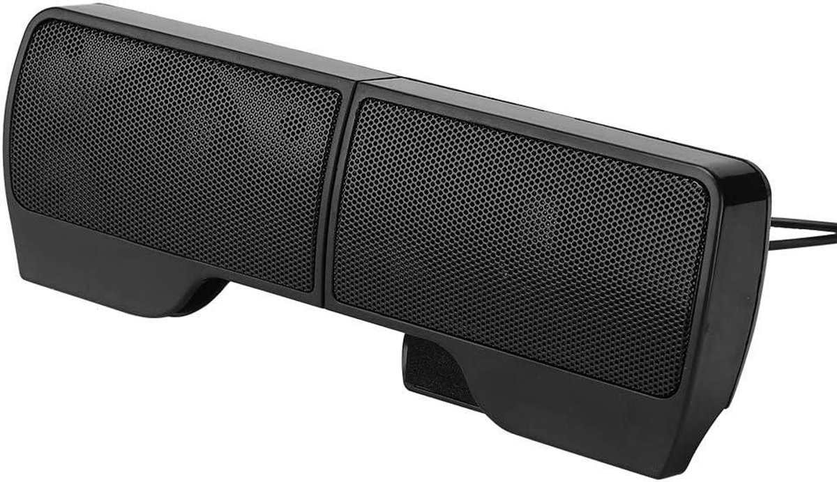 Mini Geluidbox - Desktop Luidspreker - Laptop Versterking - Met Clip - Zwart