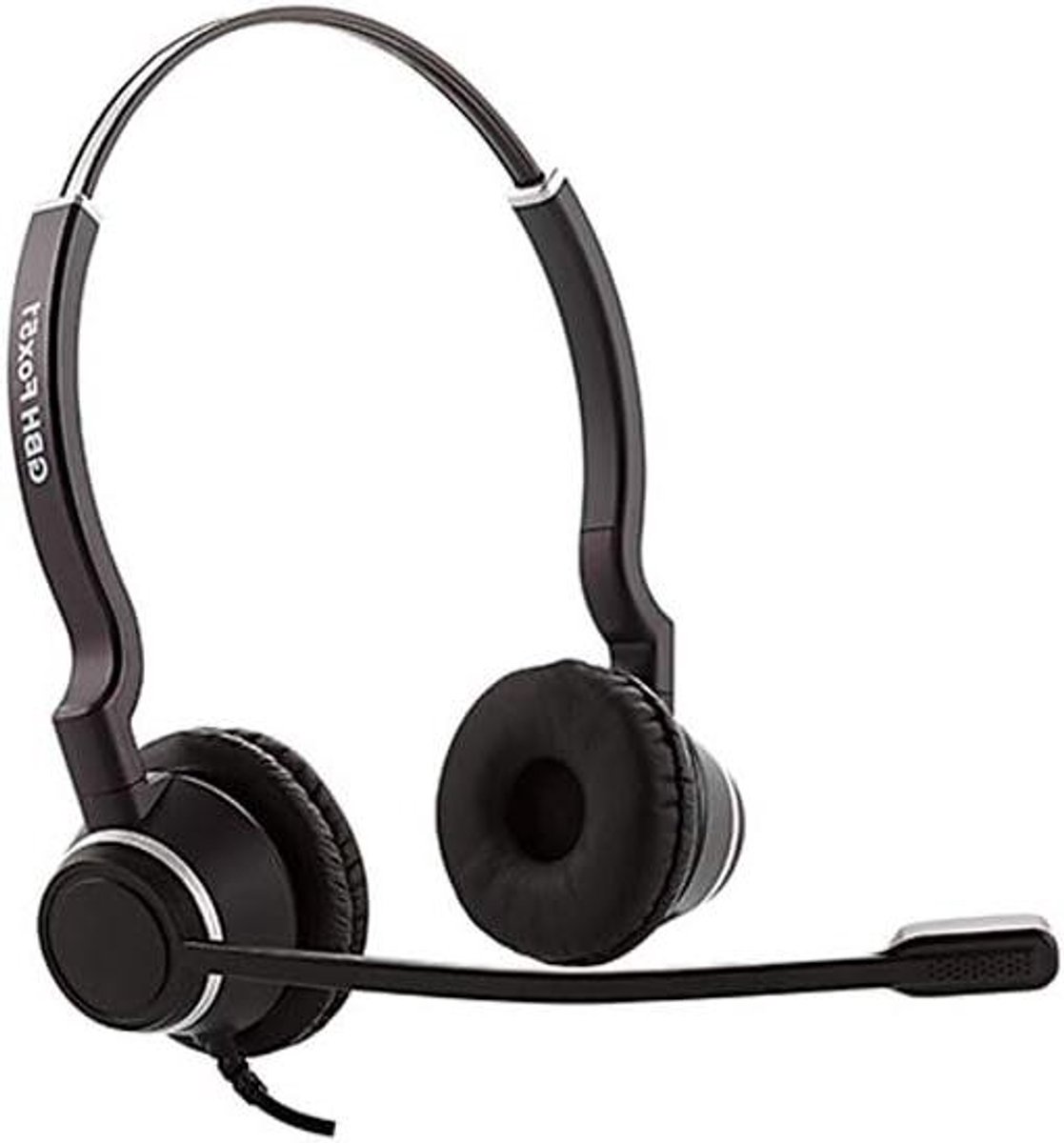 GBH FOX51 Binaural Noise Cancellation Headset Bedrade Headset met Microfoon (Zwart & Grijs) USB Connector