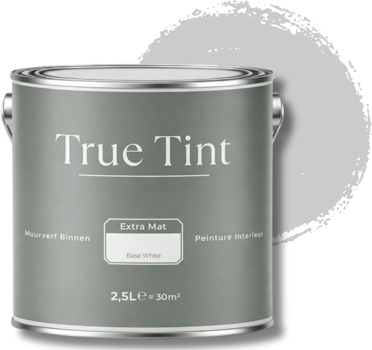 True Tint Muurverf Mat - Warm Greige - 2,5 L - The Coastal Calm Collection - Greige Muurverf - Rendement 30m² - Matte Muurverf - Natuurlijke Verftint - Grijs Beige Kleur - Mengverf