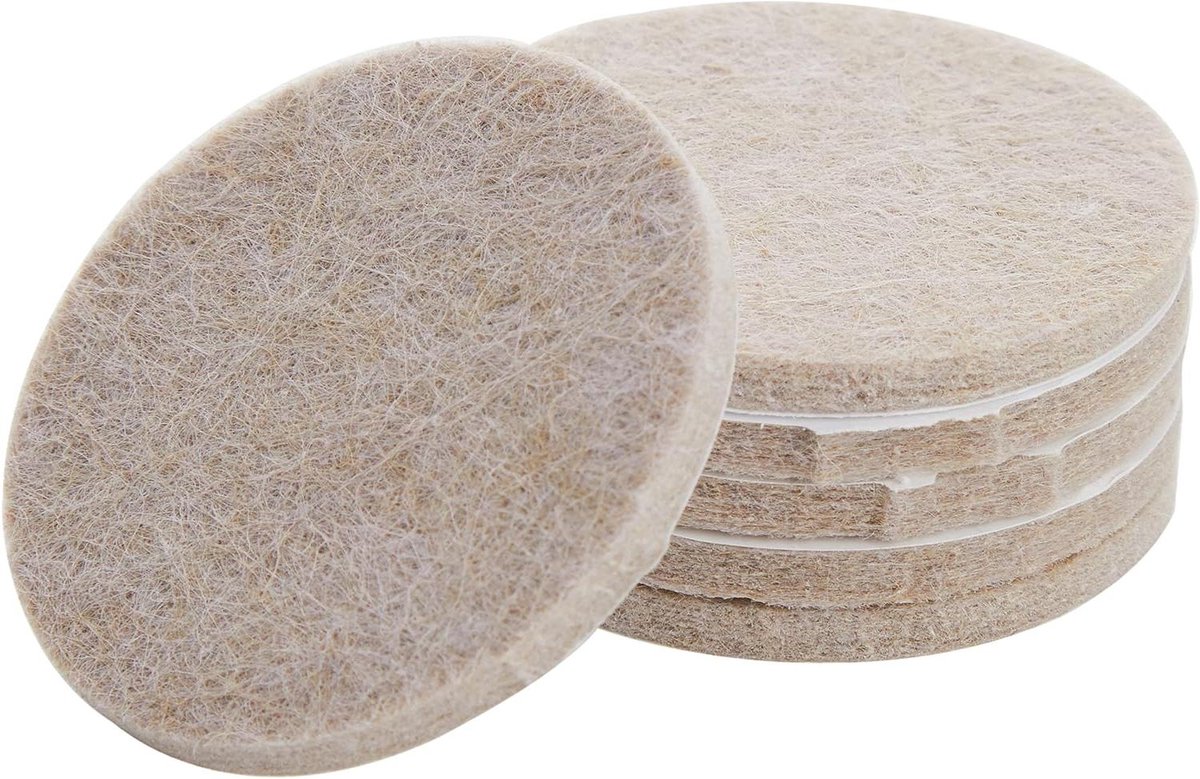 Viltonderleggers - Meubelvilt Pads - Vloeren Beschermen - Zelfklevende Bevestiging - 6 stuks - Wit
