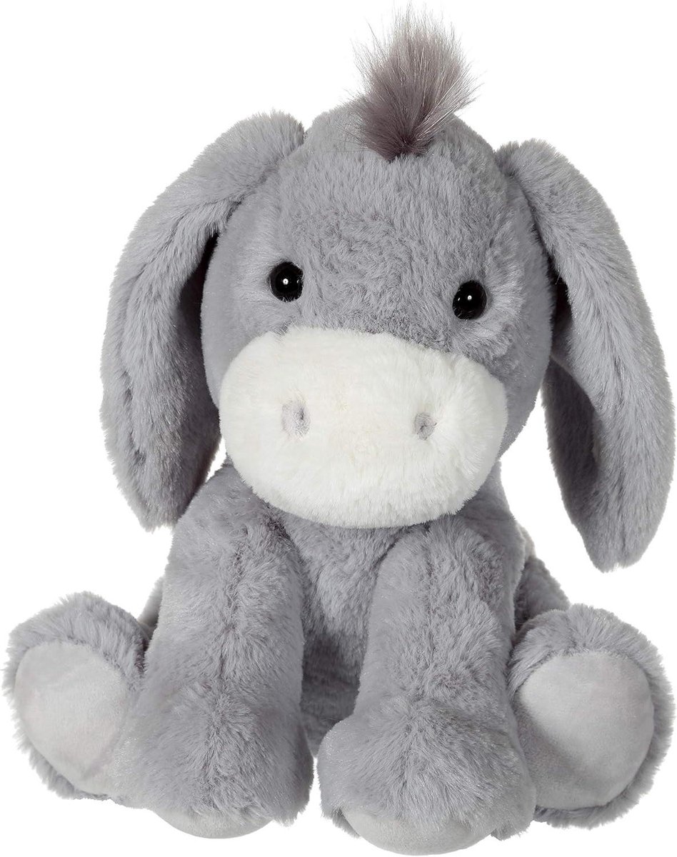 Pluche Ezel - Knuffel Ezel - Spelen en Knuffelen - Zacht en Pluizig - 30 cm - Multicolor