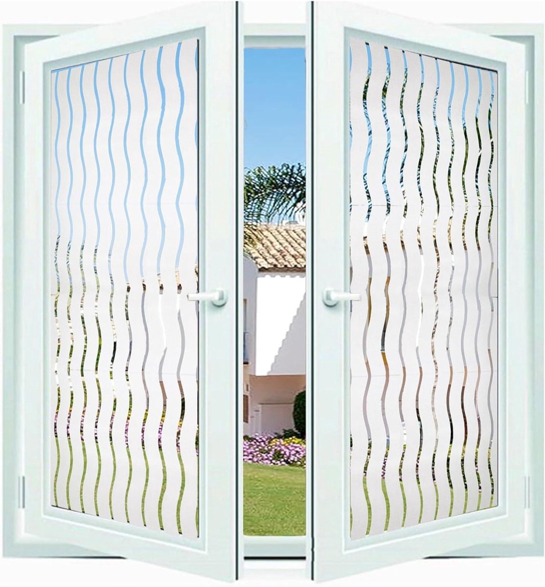 Raamfolie Ondoorzichtig - Privacy folie - Dag en Nacht - Zonder Lijm - 40 x 200 cm - Golfp