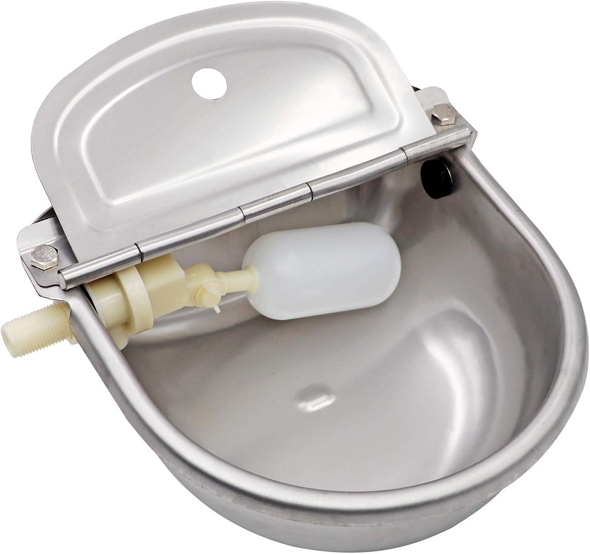 Automatische Drinkbak voor Vee - Drinktrog Voor Dieren Van 304 Roestvrij Staal - Geschikt Voor Paarden, Geiten, Varkens en Honden - Inclusief 1/2-Inch Vlotterkraan - Waterslang Niet Inbegrepen