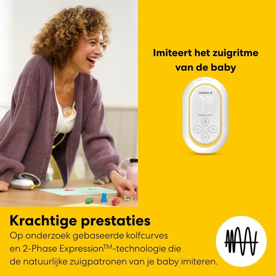 Medela Freestyle Mini Mains Libres - Tire-lait Électrique Double - Portable - Coupelles Mains Libres - Batterie Rechargeable