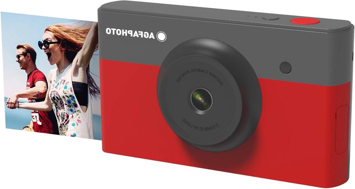Direct Klaar Camera - Instant Camera - Direct Foto's Maken - Thermosublimatie 4-Pass - 53 x 86 cm - Rood Zwart