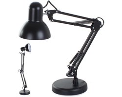 Klassieke bureaulamp retro verstelbaar 40W zwart