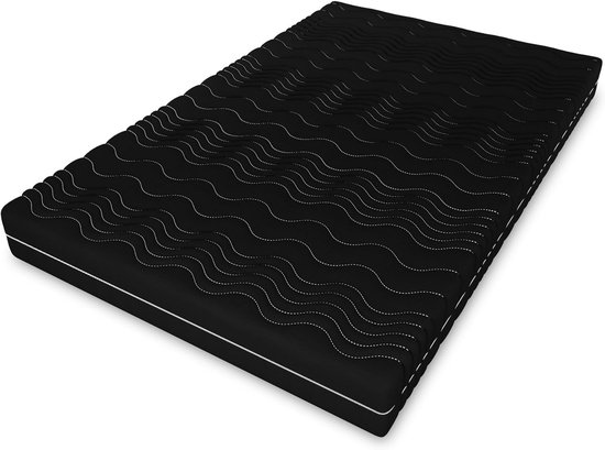 Pocketvering Matras - Kokos Matras - Ergonomisch Slapen - Dubbel Hardheidssysteem - 120 x 200 x 27 cm - Zwart — afbeelding 3