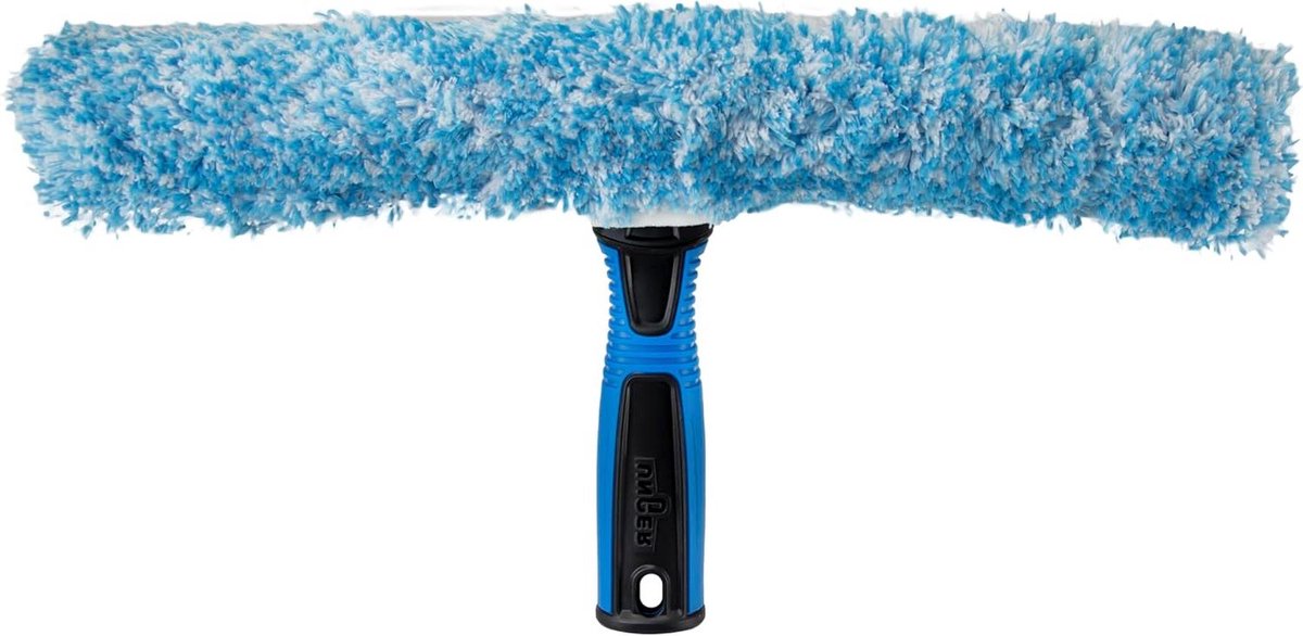 Raamwisser Schoonmaker - Raamtrekker Glasreiniger - Ramen Wassen - Zonder Krassen - 35 cm - Blauw Zwart