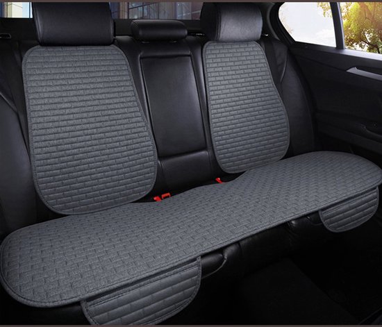Upgrade4cars Autostoel-Hoezen Voorstoelen Universeel Zwart Grijs | Universele Autostoel-Hoes voor Bestuurdersstoel en Passagier | Auto Accessoires Interieur