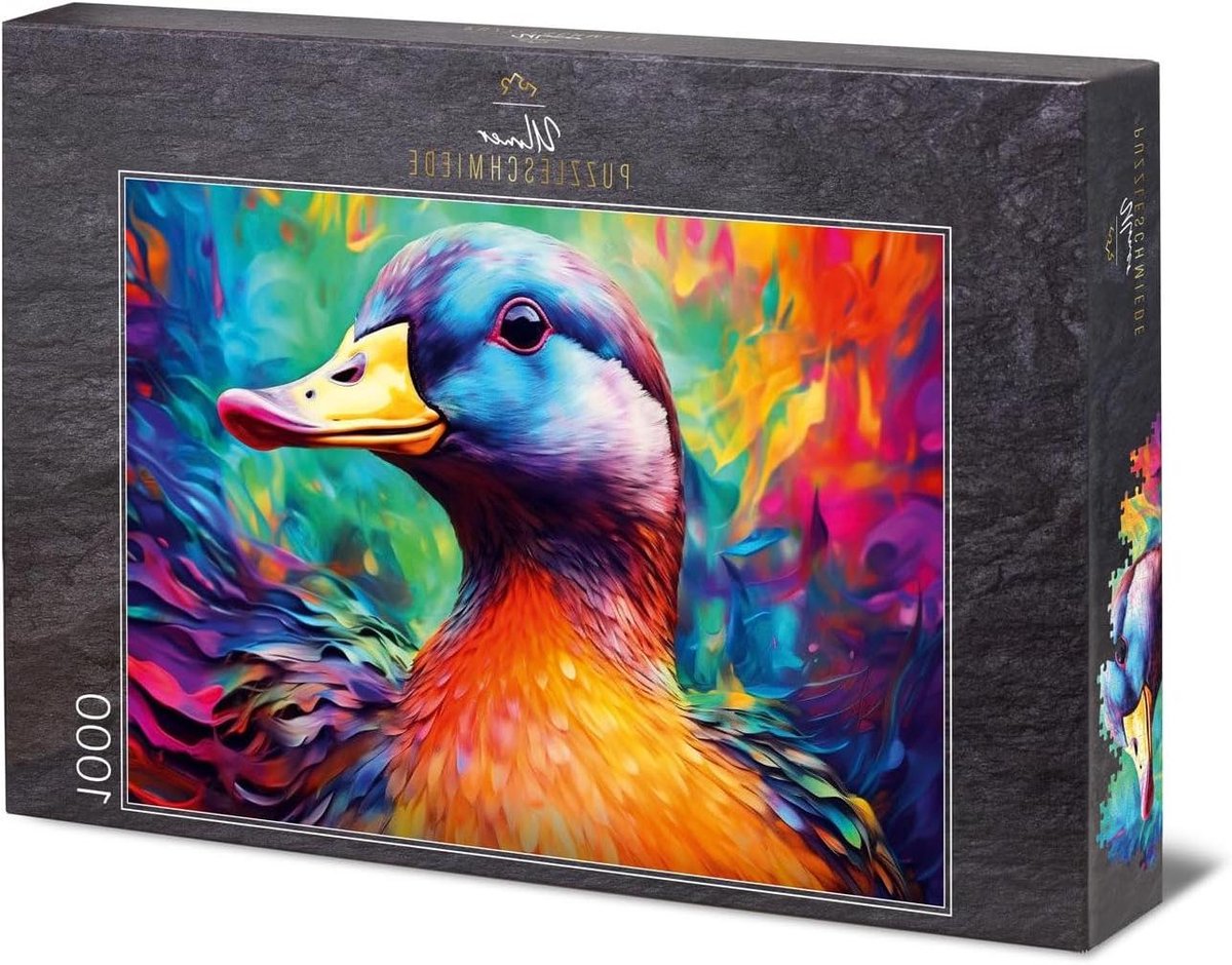 Eendenpuzzel 1000 stukjes - Vogelpuzzel Dieren - Ontspanning Thuis - Moderne Kunst Stijl - 68 x 48 cm - Meerkleurig