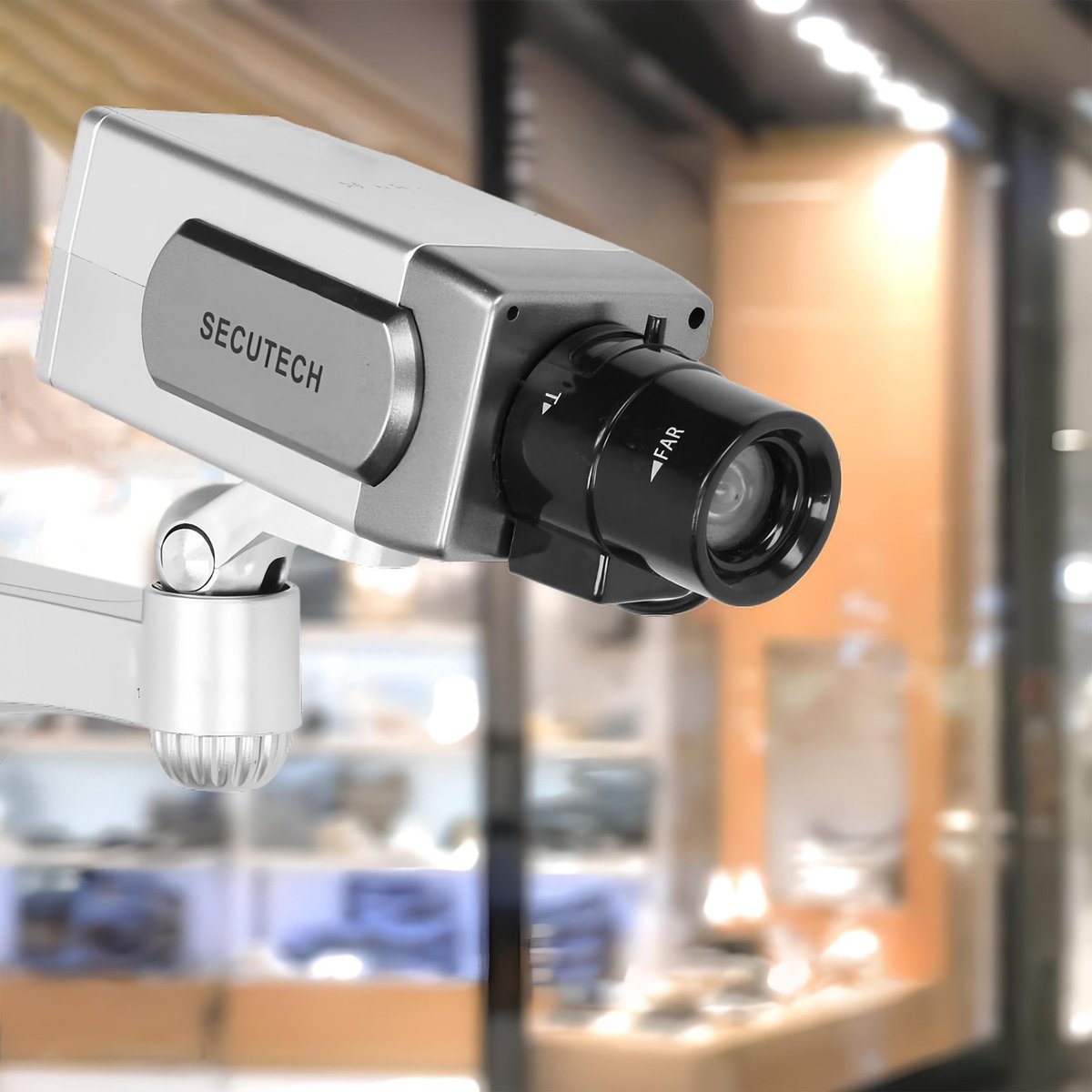 Retoo Rotatable Dummy Camera - Realistische Neppcamera voor Binnen en Buiten met Flits LED