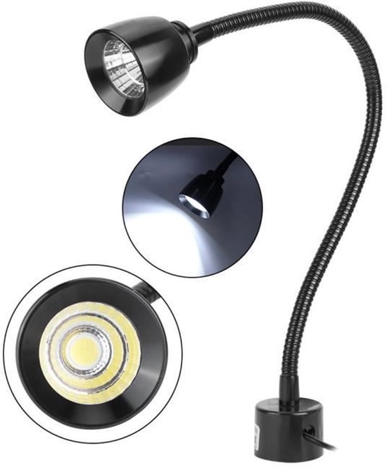 Flexibele LED-werklamp van 7W met magnetische voet, wit lich ... - cover