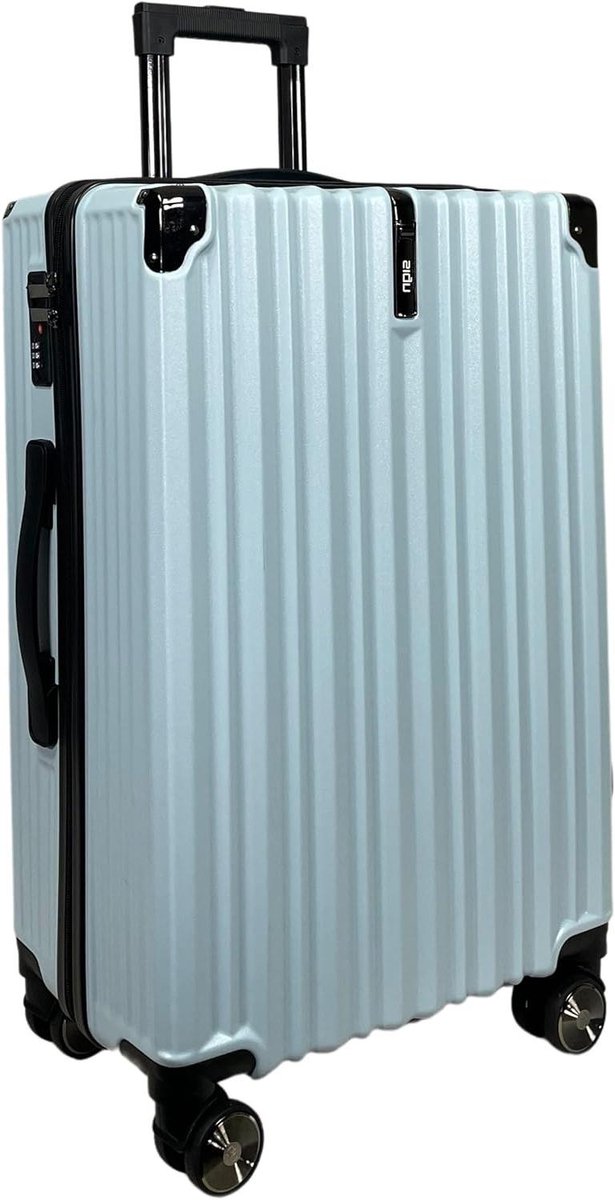 Reiskoffer Hard Shell - Bagage Koffer - Reizen - Lichtgewicht ABS Materiaal - Medium 67cm - Lichtblauw