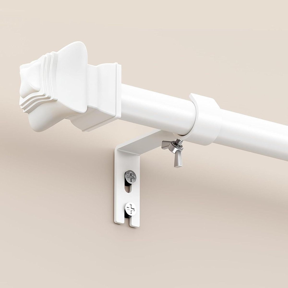 Gordijnroede Metaal - Uittrekbare Roede - Venster Decoratie - Verstelbare Lengte - 80-194 cm - Wit