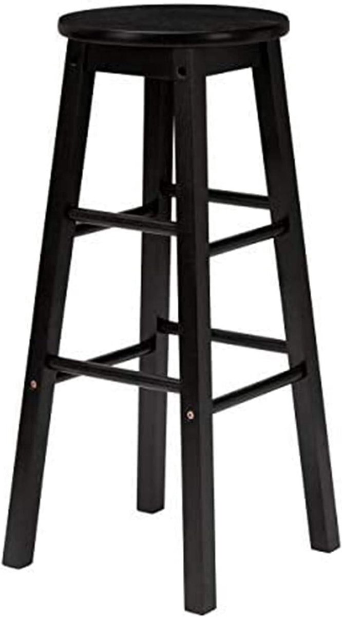 Barkruk - Stoel Kruk - Keuken Bar - Eenvoudige Montage - 24 inch - Zwart