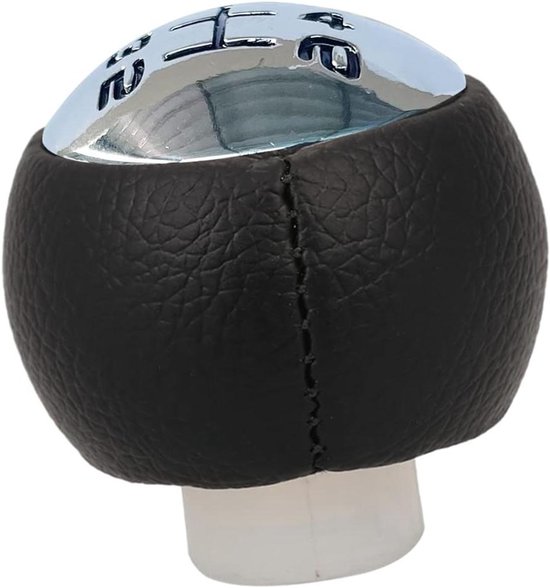 Versnellingspookknop - Schakelknop Pook - Handgeschakelde Auto - 6 Versnellingen Tekens - 50 Gram - Zwart Zilver — afbeelding 2