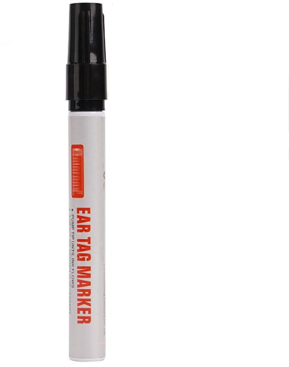 Allecto - Dier Marker Pen voor Oormerken - Watervast en Vervangbare Punt - Zwart