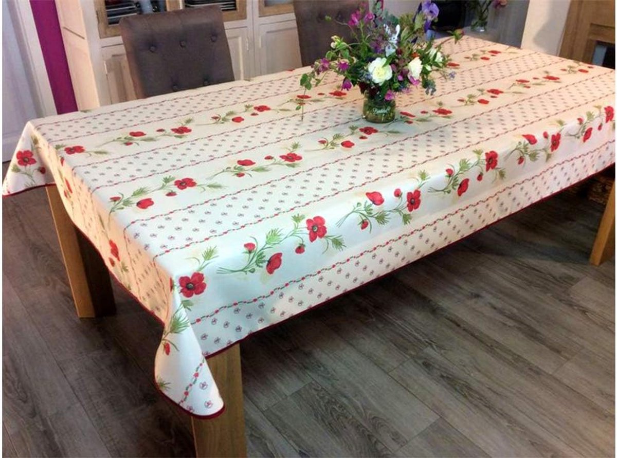 Tafelkleed - Stof Kleed - Eettafel Beschermen - Vuilafstotend - 150x240cm - Wit