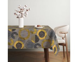 Martina Home Wasdoek tafelkleed, Tambre, geel, 240 x 140 cm
