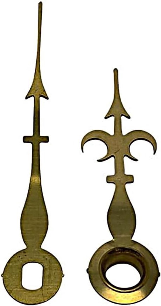 Klokwijzers Metaal - Vervangende wijzers Klok - Klokken Repareren - Euroshaft Fitting - 45 mm - Goud