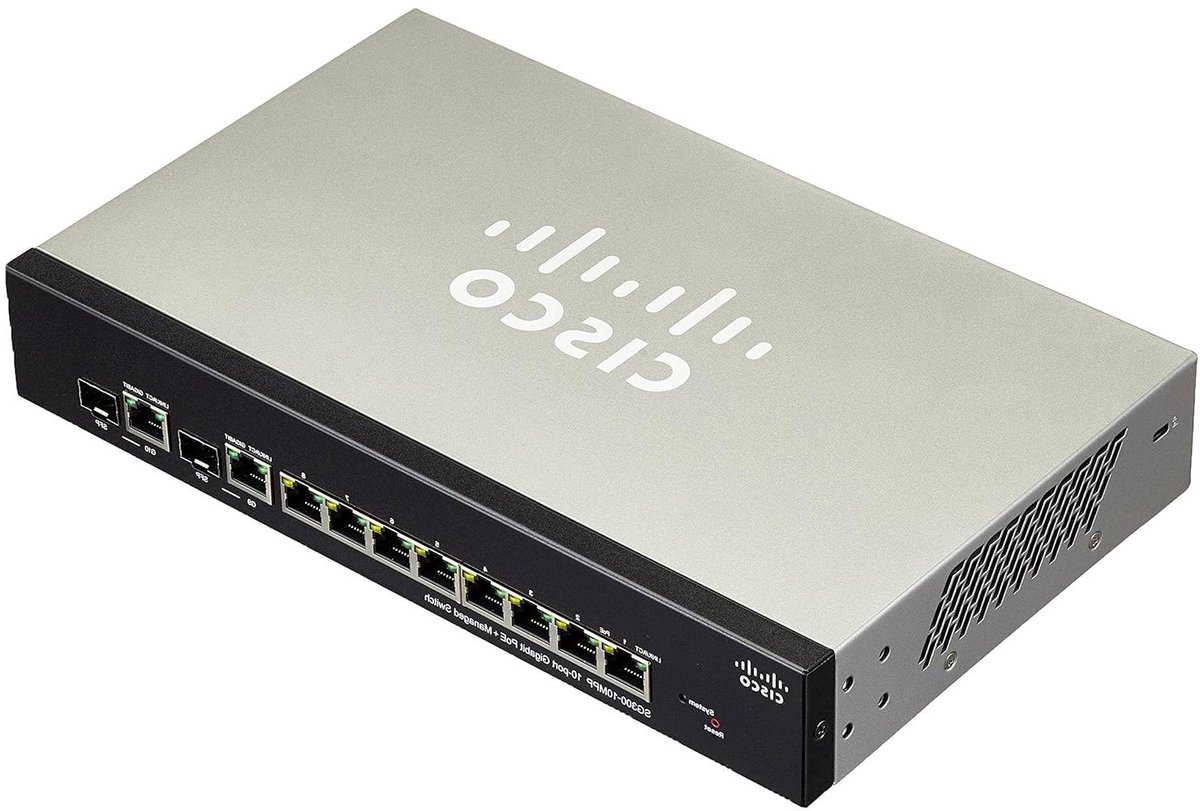 Netwerk Switch - Managed Switch - Zakelijk Netwerk - PoE Ondersteuning - 10 Poorten - Zwart
