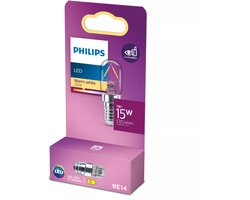 Philips LED lamp - T20 lampvorm - Koelkastlampje met E14 fitting - Warmwit licht: 2700K - 15W - Helder glas