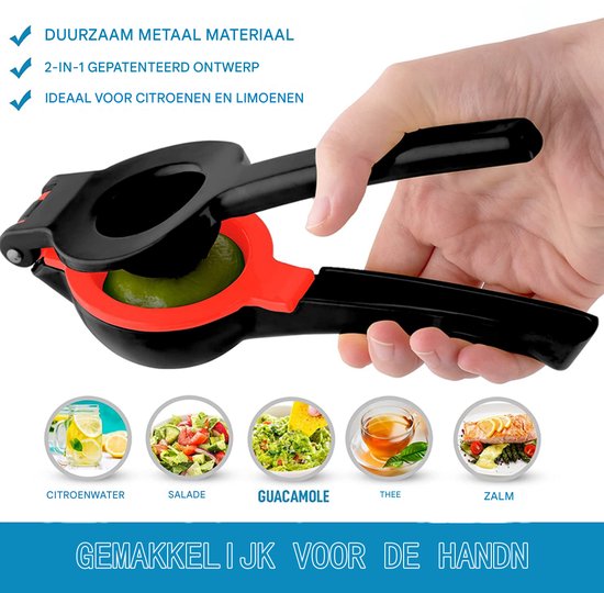 TOVBMUP Limoenpers - Citroenpers - Citrusknijper - Handcitruspers - Handpers - Fruitpers - Zwart van tovbmup — afbeelding 2