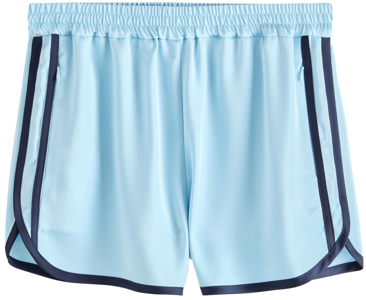 Next - Dames - Satijnen hardloopshort - Blauw