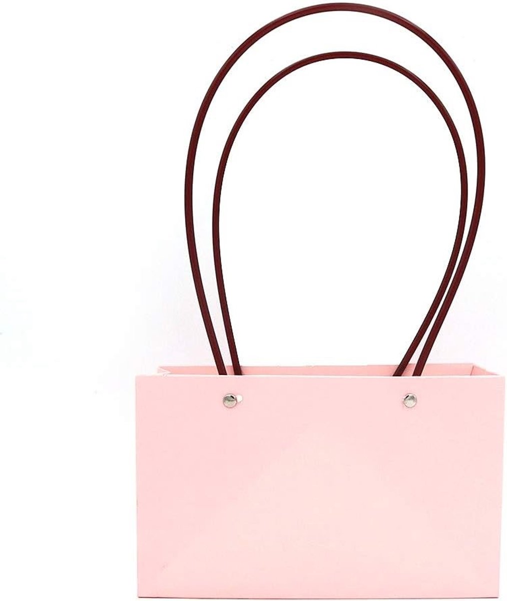 Dailygoods - QCTrial - Dailygoody - Kraft Paper Gift Bags - 5 Stuks - Waterdicht - Roze - Cadeautassen - Geschikt voor Verjaardag en Bruiloft - Party Favors