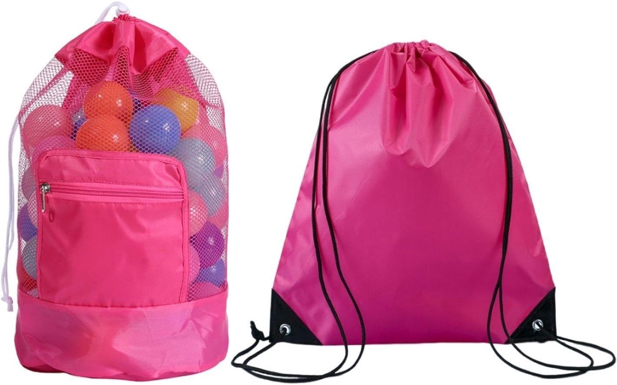 Dailygoods - Innovra - Set van 2 Opbergtassen met Trekkoord voor Buitensport