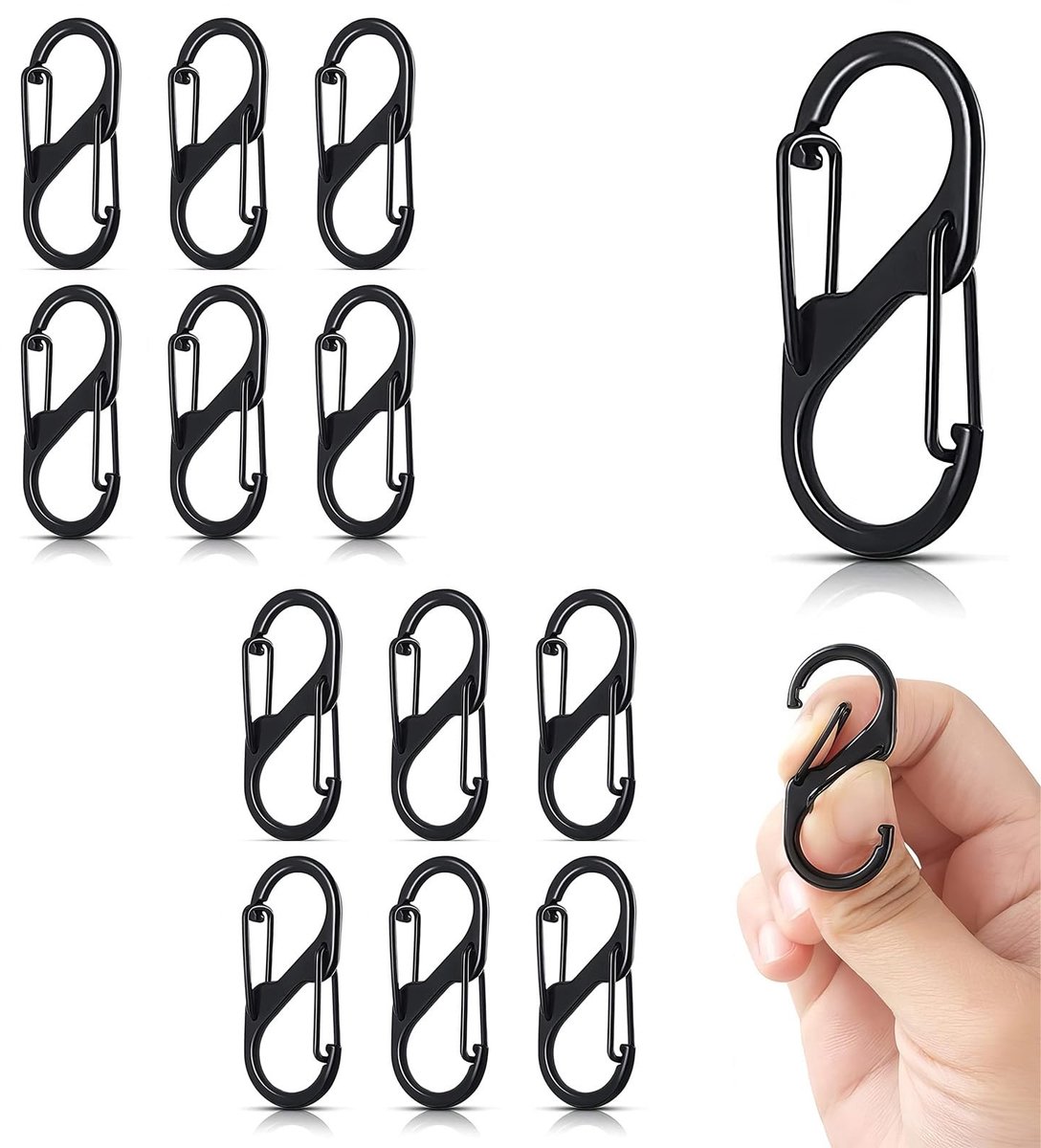 Dailygoods - Set van 12 Ritssluitingsclips voor Veiligheid en Gemak
