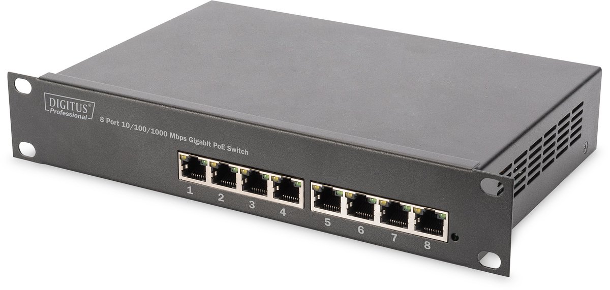 Digitus DN-95317-1 netwerk-switch Unmanaged Gigabit Ethernet (10/100/1000) Power over Ethernet (PoE) Grijs
