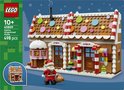 LEGO Kerst Peperkoekhuis 40809 doos, met afbeelding van huis, kerstman en miniatuur huis.