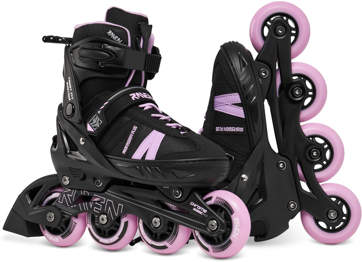 RAVEN Profession PLUS Verstelbare Skeelers 38-42 Speed Lacing Zwart